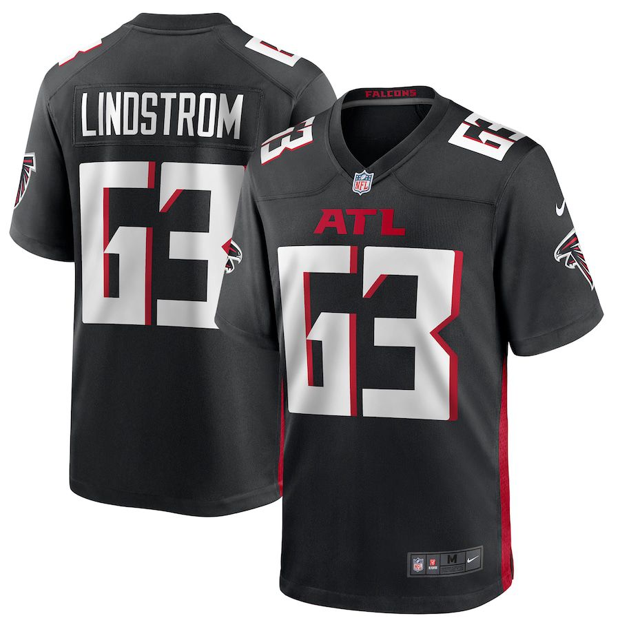 Men Atlanta Falcons #63 Chris Lindstrom Nike Black Game NFL Jersey